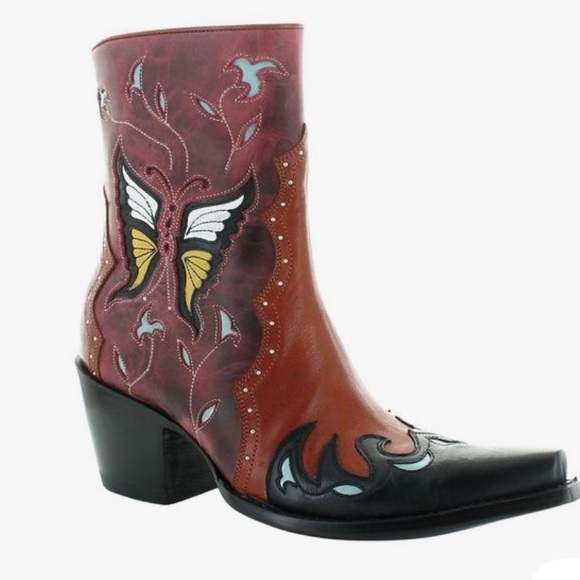 OLD GRINGO MARIPOSITA LOQUITA western cowgirl butterfly boots boho RtL $625 7.5 - Picture 4 of 9